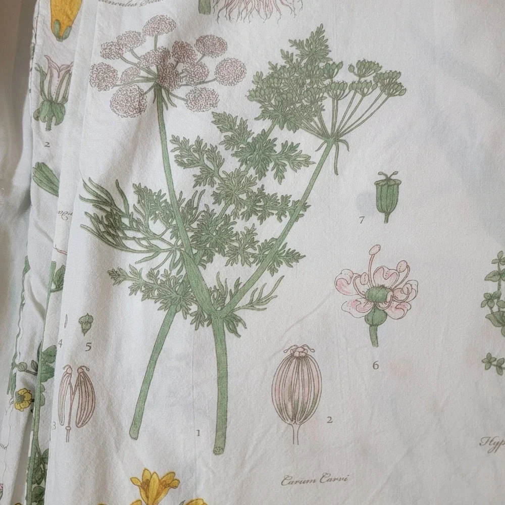 IKEA STRANDKRYPA King Duvet Cover Botanical Wildflower Floral Print 100% Cotton